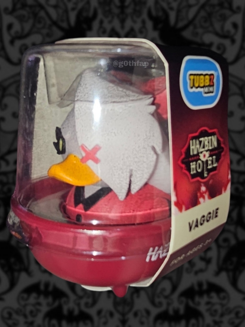 NIB Hazbin Hotel Vaggie Rubber Duck Tubbz 2" Mini Figure - Red/Grey/Orange/Green